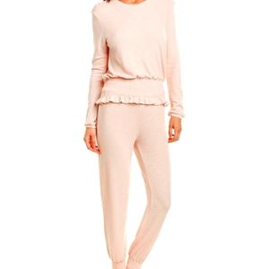 Hale Bob NWT Pink XL Pajamas 2-pc Pant Set PJs Soft Waffle Fabric